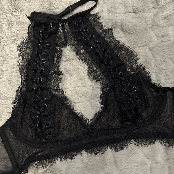 Lacey Black Halter Bra from Victoria’s Secret - Picture 2 of 10
